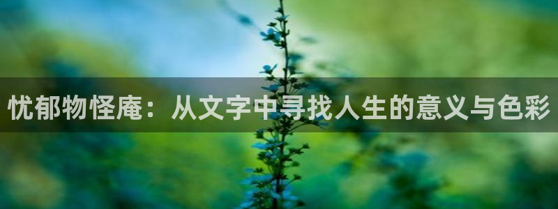 韩漫免费观看的网址：忧郁物怪庵：从文字中寻找人生的意义与色彩